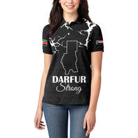 Darfur Sudan Strong Women Polo Shirt Pray for Tarseen - Wonder Print Shop