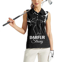 Darfur Sudan Strong Women Sleeveless Polo Shirt Pray for Tarseen - Wonder Print Shop