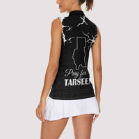 Darfur Sudan Strong Women Sleeveless Polo Shirt Pray for Tarseen - Wonder Print Shop