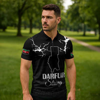 Darfur Sudan Strong Zipper Polo Shirt Pray for Tarseen - Wonder Print Shop