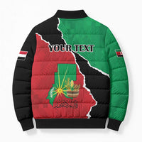 Personalized Sudan Bomber Puffer Jacket Darfur Be Strong - Wonder Print Shop