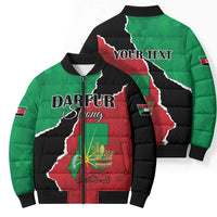 Personalized Sudan Bomber Puffer Jacket Darfur Be Strong - Wonder Print Shop