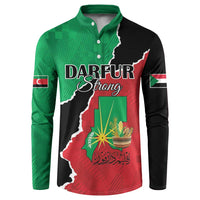 Personalized Sudan Button Sweatshirt Darfur Be Strong - Wonder Print Shop