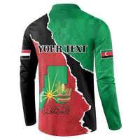 Personalized Sudan Button Sweatshirt Darfur Be Strong - Wonder Print Shop