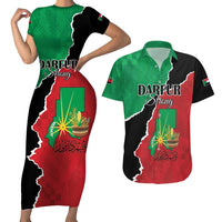 Personalized Sudan Couples Matching Short Sleeve Bodycon Dress and Hawaiian Shirt Darfur Be Strong - Wonder Print Shop