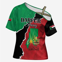 Personalized Sudan Cross Shoulder Shirt Darfur Be Strong - Wonder Print Shop