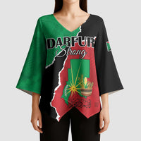 Personalized Sudan Kimono Sleeve Blouse Darfur Be Strong - Wonder Print Shop