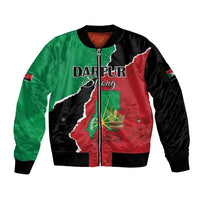 Personalized Sudan Sleeve Zip Bomber Jacket Darfur Be Strong - Wonder Print Shop
