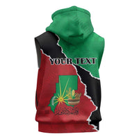 Personalized Sudan Sleeveless Zip Hoodie Darfur Be Strong - Wonder Print Shop