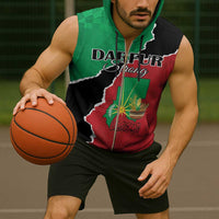 Personalized Sudan Sleeveless Zip Hoodie Darfur Be Strong - Wonder Print Shop