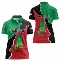 Personalized Sudan Women Polo Shirt Darfur Be Strong - Wonder Print Shop
