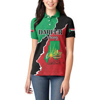 Personalized Sudan Women Polo Shirt Darfur Be Strong - Wonder Print Shop