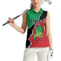 Personalized Sudan Women Sleeveless Polo Shirt Darfur Be Strong - Wonder Print Shop