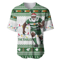 Zimbabwe Rugby Christmas Baseball Jersey The Sables Krismes Yakanaka - Wonder Print Shop