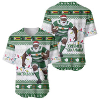 Zimbabwe Rugby Christmas Baseball Jersey The Sables Krismes Yakanaka - Wonder Print Shop