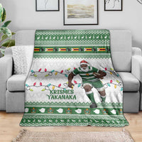 Zimbabwe Rugby Christmas Blanket The Sables Krismes Yakanaka - Wonder Print Shop