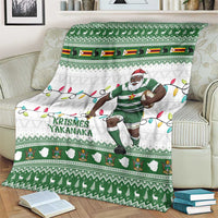 Zimbabwe Rugby Christmas Blanket The Sables Krismes Yakanaka - Wonder Print Shop