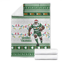 Zimbabwe Rugby Christmas Blanket The Sables Krismes Yakanaka - Wonder Print Shop