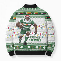 Zimbabwe Rugby Christmas Bomber Puffer Jacket The Sables Krismes Yakanaka - Wonder Print Shop