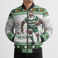 Zimbabwe Rugby Christmas Bomber Puffer Jacket The Sables Krismes Yakanaka - Wonder Print Shop