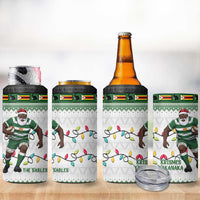 Zimbabwe Rugby Christmas 4 in 1 Can Cooler Tumbler The Sables Krismes Yakanaka - Wonder Print Shop