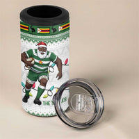 Zimbabwe Rugby Christmas 4 in 1 Can Cooler Tumbler The Sables Krismes Yakanaka - Wonder Print Shop