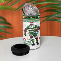 Zimbabwe Rugby Christmas 4 in 1 Can Cooler Tumbler The Sables Krismes Yakanaka - Wonder Print Shop