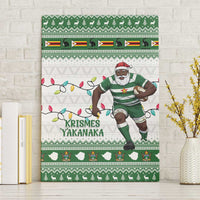 Zimbabwe Rugby Christmas Canvas Wall Art The Sables Krismes Yakanaka - Wonder Print Shop