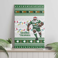 Zimbabwe Rugby Christmas Canvas Wall Art The Sables Krismes Yakanaka - Wonder Print Shop