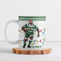 Zimbabwe Rugby Christmas Ceramic Mug The Sables Krismes Yakanaka - Wonder Print Shop