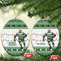 Zimbabwe Rugby Christmas Ceramic Ornament The Sables Krismes Yakanaka - Wonder Print Shop