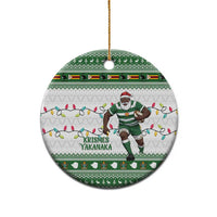 Zimbabwe Rugby Christmas Ceramic Ornament The Sables Krismes Yakanaka - Wonder Print Shop