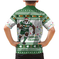 Zimbabwe Rugby Christmas Family Matching Mermaid Dress and Hawaiian Shirt The Sables Krismes Yakanaka - Wonder Print Shop