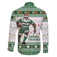 Zimbabwe Rugby Christmas Family Matching Off The Shoulder Long Sleeve Dress and Hawaiian Shirt The Sables Krismes Yakanaka - Wonder Print Shop
