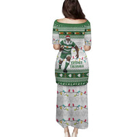 Zimbabwe Rugby Christmas Family Matching Puletasi and Hawaiian Shirt The Sables Krismes Yakanaka - Wonder Print Shop