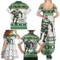 Zimbabwe Rugby Christmas Family Matching Summer Maxi Dress and Hawaiian Shirt The Sables Krismes Yakanaka - Wonder Print Shop