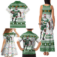 Zimbabwe Rugby Christmas Family Matching Tank Maxi Dress and Hawaiian Shirt The Sables Krismes Yakanaka - Wonder Print Shop