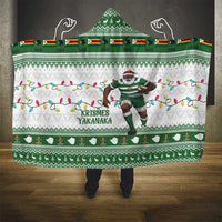 Zimbabwe Rugby Christmas Hooded Blanket The Sables Krismes Yakanaka - Wonder Print Shop