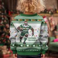 Zimbabwe Rugby Christmas Kid Ugly Christmas Sweater The Sables Krismes Yakanaka - Wonder Print Shop