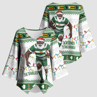 Zimbabwe Rugby Christmas Kimono Sleeve Blouse The Sables Krismes Yakanaka - Wonder Print Shop