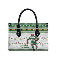 Zimbabwe Rugby Christmas Leather Bag The Sables Krismes Yakanaka - Wonder Print Shop