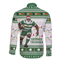 Zimbabwe Rugby Christmas Long Sleeve Button Shirt The Sables Krismes Yakanaka - Wonder Print Shop