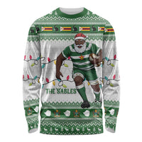 Zimbabwe Rugby Christmas Long Sleeve Shirt The Sables Krismes Yakanaka - Wonder Print Shop