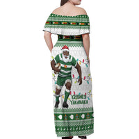 Zimbabwe Rugby Christmas Off Shoulder Maxi Dress The Sables Krismes Yakanaka - Wonder Print Shop