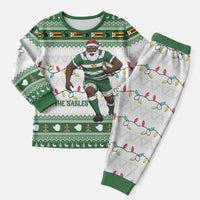 Zimbabwe Rugby Christmas Pajama Set The Sables Krismes Yakanaka - Wonder Print Shop
