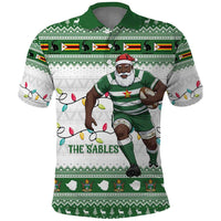 Zimbabwe Rugby Christmas Polo Shirt The Sables Krismes Yakanaka - Wonder Print Shop