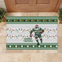 Zimbabwe Rugby Christmas Rubber Doormat The Sables Krismes Yakanaka - Wonder Print Shop