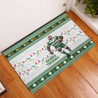 Zimbabwe Rugby Christmas Rubber Doormat The Sables Krismes Yakanaka - Wonder Print Shop
