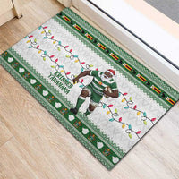 Zimbabwe Rugby Christmas Rubber Doormat The Sables Krismes Yakanaka - Wonder Print Shop
