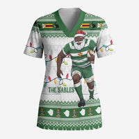 Zimbabwe Rugby Christmas Scrub Top The Sables Krismes Yakanaka - Wonder Print Shop